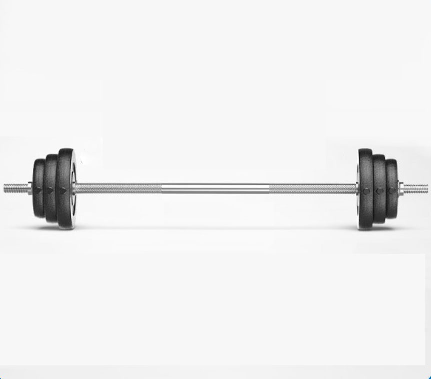 Barbel Set 10Kg ( Beban Plat 10kg + Stick Barbel 180cm)