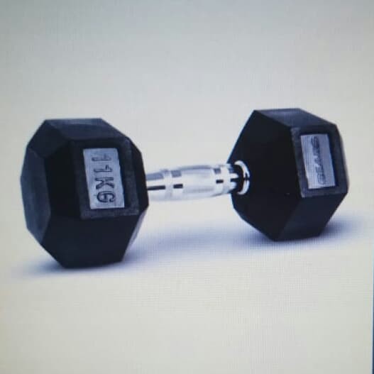 Dumbell Hexagonal 11kg Lapis Karet